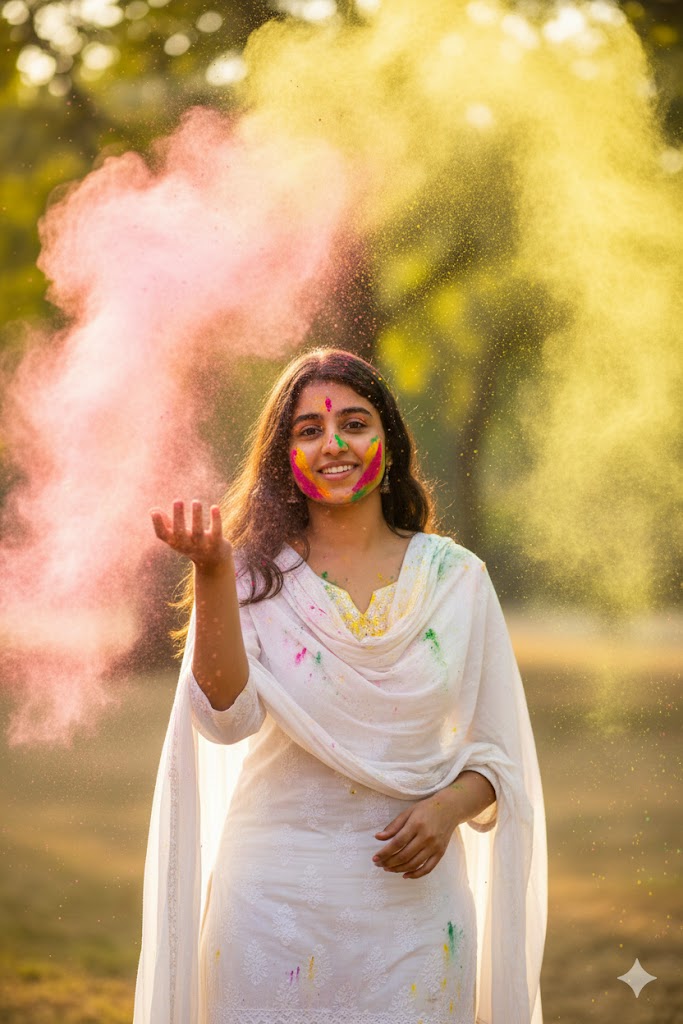 Ultra-Realistic Holi Portrait Image Prompts 2026 – Solo Male, Solo Female & Couple (Same Face as Reference)